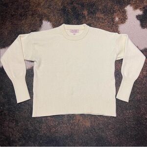 Philosophy Light Yellow Crew Neck Sweater Minimalist Style